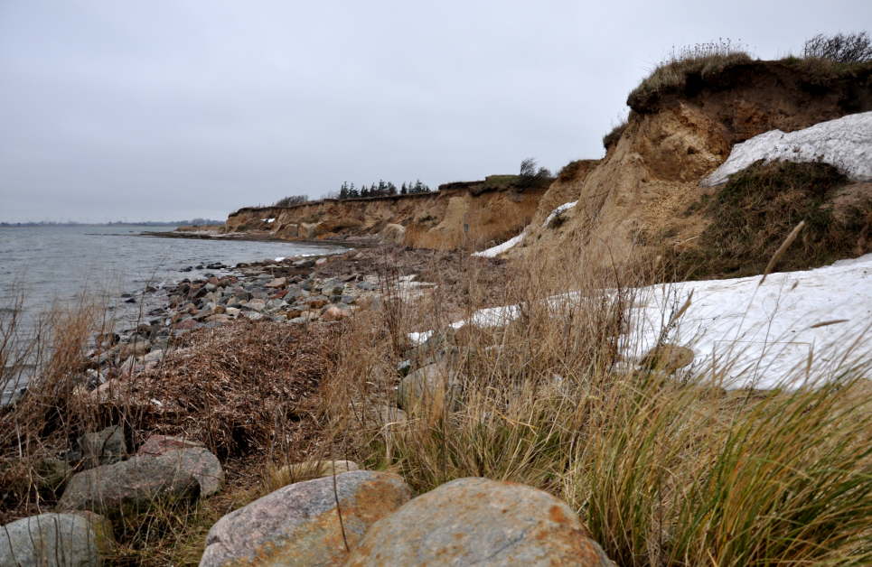 Steilkste von Gold im Winter