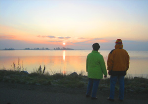 Sonnenuntergang in Lemkenhafen